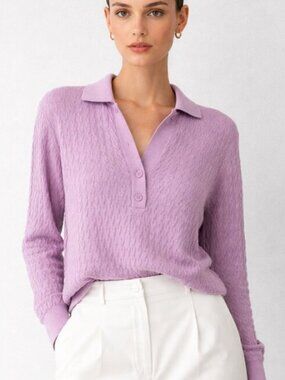 Joe Fresh Textured Knit Polo Sweater